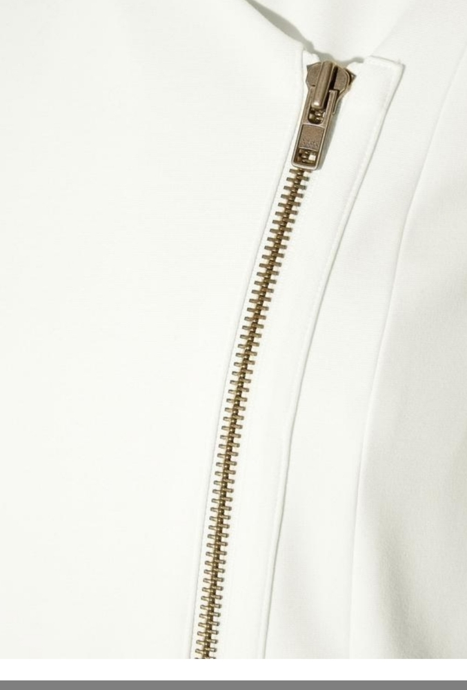 HELMUT LANG White Ponte Moto Jacket Size:L - Picture 3 of 8